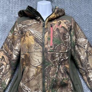 Under Armour Women's Realtree Jacket Storm Camo Small Fleece Lined Pink